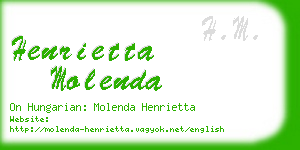 henrietta molenda business card